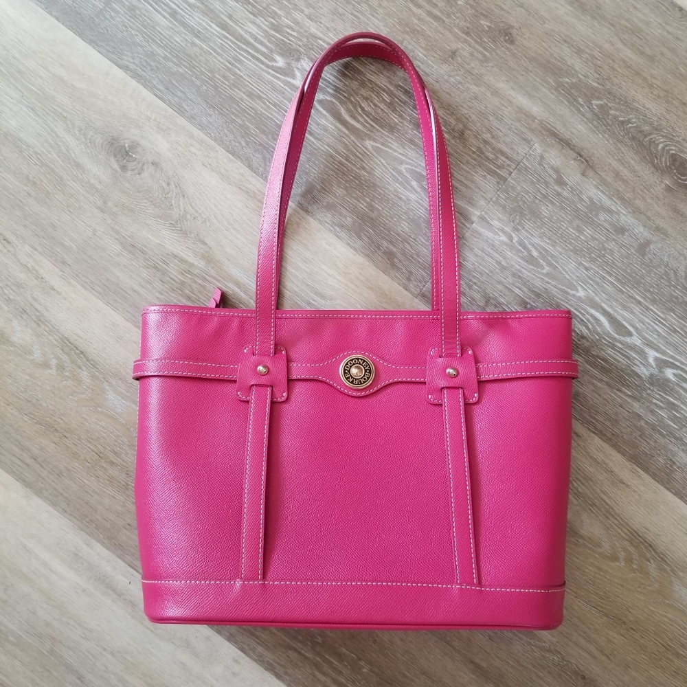 Dooney & Bourke Hot Pink Large Leather Tote Bag